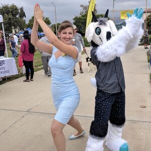 Stop Staring Blue Polka Dot Wiggle M